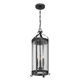 Preston Three Light Outdoor Hanging Lantern in Iron Oxide