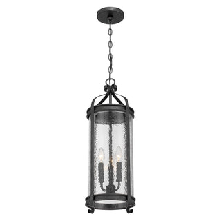 Preston Three Light Outdoor Hanging Lantern in Iron Oxide