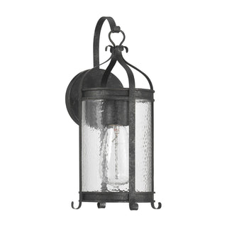 Preston One Light Outdoor Wall Lantern in Iron Oxide