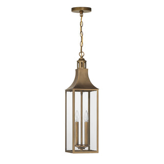 Lancaster Two Light Outdoor Hanging Lantern in Atlas Bronze
