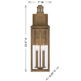 Lancaster Two Light Outdoor Wall Lantern in Atlas Bronze