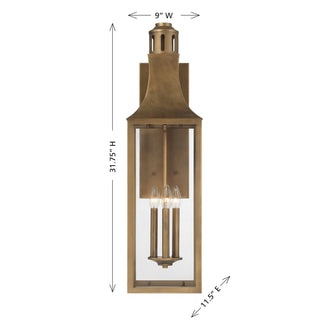 Lancaster Two Light Outdoor Wall Lantern in Atlas Bronze