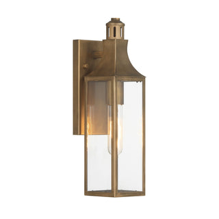 Lancaster One Light Outdoor Wall Lantern in Atlas Bronze