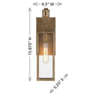 Lancaster One Light Outdoor Wall Lantern in Atlas Bronze