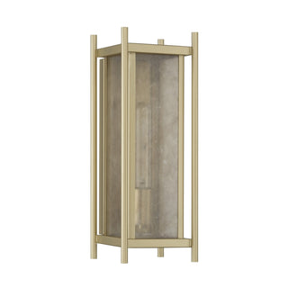 Jacobs One Light Outdoor Wall Lantern in Serene Brass
