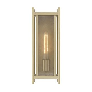 Jacobs One Light Outdoor Wall Lantern in Serene Brass