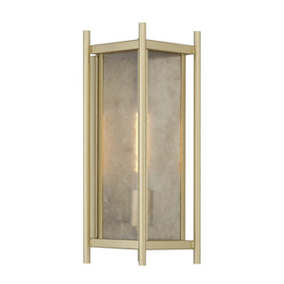Jacobs One Light Outdoor Wall Lantern in Serene Brass
