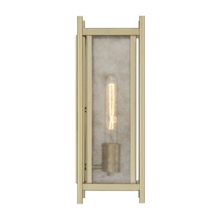 Jacobs One Light Outdoor Wall Lantern in Serene Brass