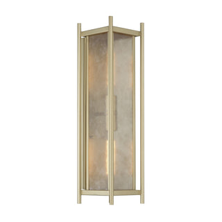 Jacobs Two Light Outdoor Wall Lantern in Serene Brass