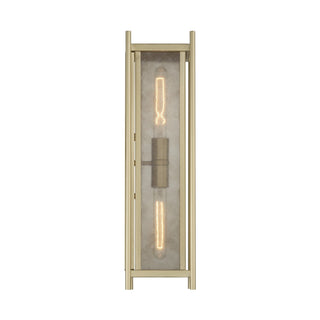 Jacobs Two Light Outdoor Wall Lantern in Serene Brass