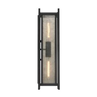 Jacobs Two Light Outdoor Wall Lantern in Matte Black