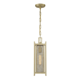 Jacobs One Light Outdoor Hanging Lantern in Serene Brass