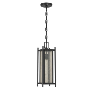 Jacobs One Light Outdoor Hanging Lantern in Matte Black