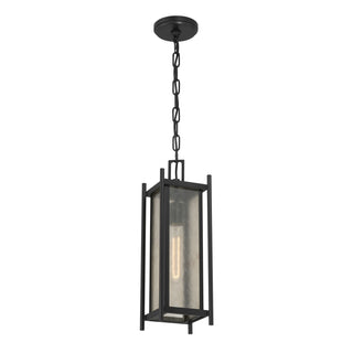 Jacobs One Light Outdoor Hanging Lantern in Matte Black