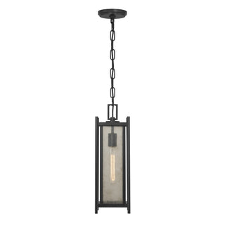 Jacobs One Light Outdoor Hanging Lantern in Matte Black