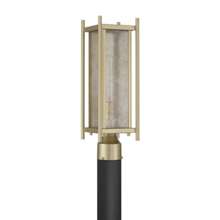 Jacobs One Light Outdoor Post Lantern in Serene Brass