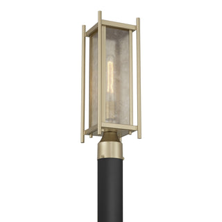 Jacobs One Light Outdoor Post Lantern in Serene Brass