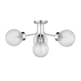 Coral Four Light Semi-Flush Mount in Chrome