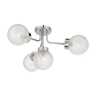 Coral Four Light Semi-Flush Mount in Chrome