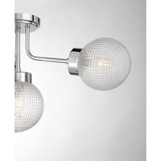 Coral Four Light Semi-Flush Mount in Chrome