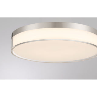 Clarion LED Flush Mount in Satin Nickel