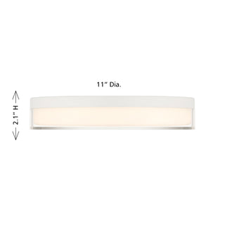 Clarion LED Flush Mount in White