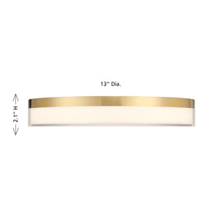 Clarion LED Flush Mount in Brass
