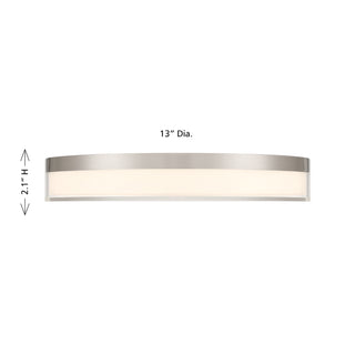 Clarion LED Flush Mount in Satin Nickel