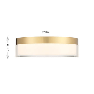Clarion LED Flush Mount in Brass