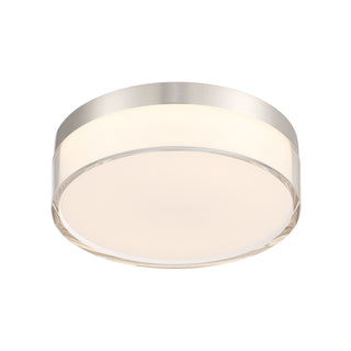 Clarion LED Flush Mount in Satin Nickel