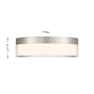 Clarion LED Flush Mount in Satin Nickel