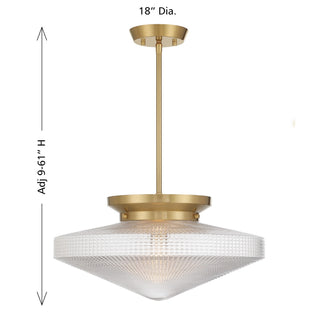 Norwich One Light Convertible in Warm Brass