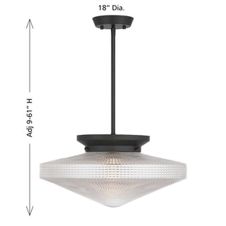 Norwich One Light Convertible in Matte Black