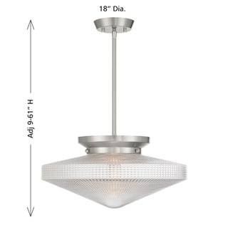 Norwich One Light Convertible in Satin Nickel