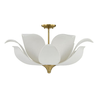 Elsie Six Light Convertible Semi-Flush/Pendant in Warm Brass