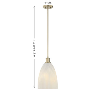 Baldwin One Light Pendant in Noble Brass
