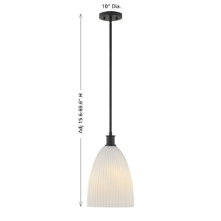 Baldwin One Light Pendant in Matte Black