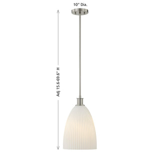Baldwin One Light Pendant in Satin Nickel