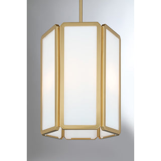 Leeds Three Light Pendant in Warm Brass
