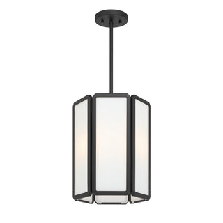 Leeds Three Light Pendant in Matte Black