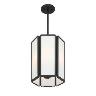 Leeds Three Light Pendant in Matte Black