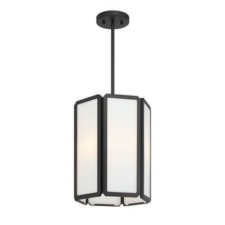 Leeds Three Light Pendant in Matte Black