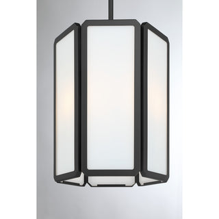 Leeds Three Light Pendant in Matte Black