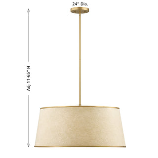 Sombra Six Light Pendant in Spun Gold