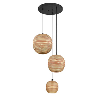 Pharr Three Light Pendant in Matte Black