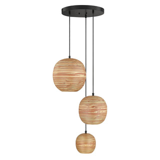 Pharr Three Light Pendant in Matte Black