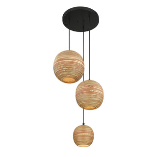 Pharr Three Light Pendant in Matte Black