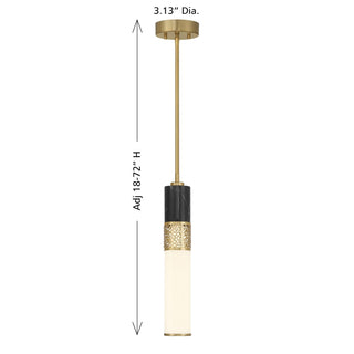 Farrell LED Pendant in Warm Brass