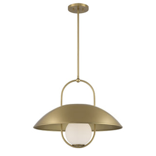 Lehigh One Light Pendant in Warm Brass