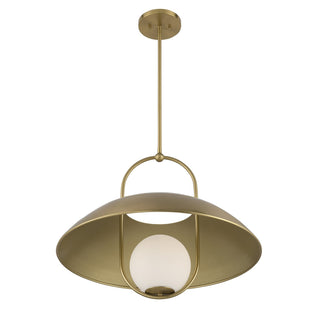 Lehigh One Light Pendant in Warm Brass